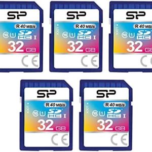 32GB 5-Pack SDHC Class 10 UHS-1 Flash Memory Card by Silicon Power