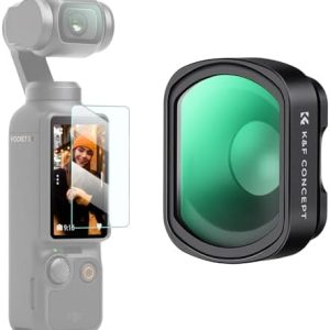 K&F Concept 10X Macro Lens Compatible with DJI Osmo Pocket 3, Close Up Filter HD Macro Photography Lens, Magnetic Attach/Multi-Coated/Optical Glass