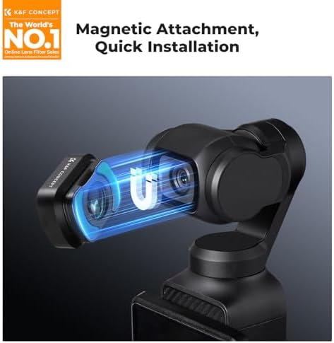 K&F Concept 10X Macro Lens Compatible with DJI Osmo Pocket 3, Close Up Filter HD Macro Photography Lens, Magnetic Attach/Multi-Coated/Optical Glass - Image 2