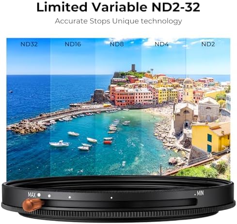 K&F CONCEPT 67mm Variable Fader ND2-32 ND Filter and CPL Circular Polarizing Lens Filter in 1 for Camera Lens Waterproof Neutral Density Polarizer Filter (Nano-D Series) - Image 5