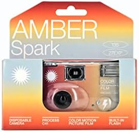 RETO Amber Spark 35mm Disposable Film Camera 27exp, Color Negative Film, Focus Free, Easy to Use, Built in Flash, Single Use (Film and Battery Included) - Image 2