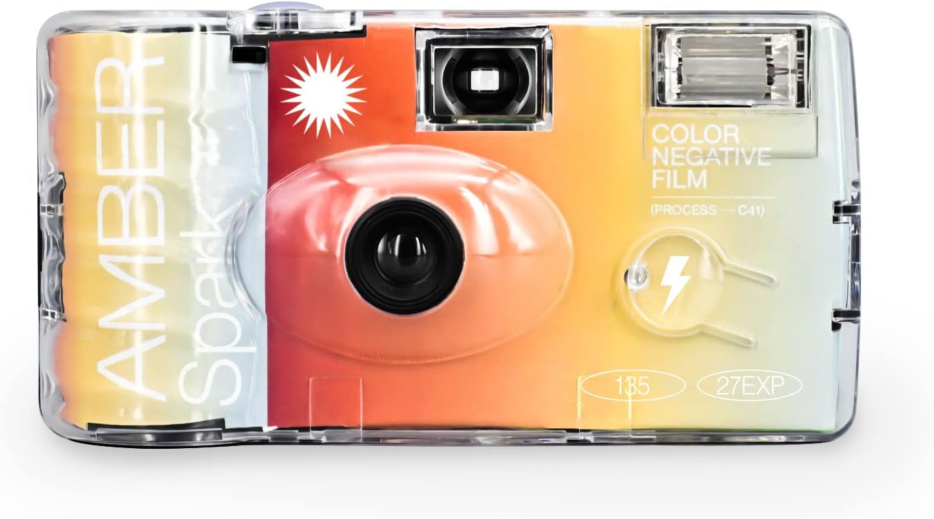 RETO Amber Spark 35mm Disposable Film Camera 27exp, Color Negative Film, Focus Free, Easy to Use, Built in Flash, Single Use (Film and Battery Included) - Image 8